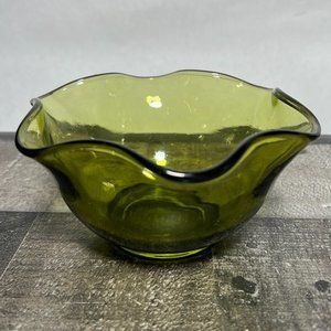 Vintage Soft Free Form Green Candy/Nut Dish